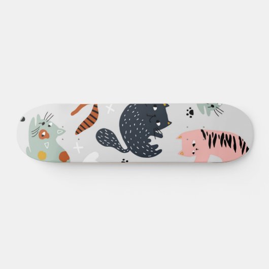 Katzenmuster Skateboard (Horizontal)