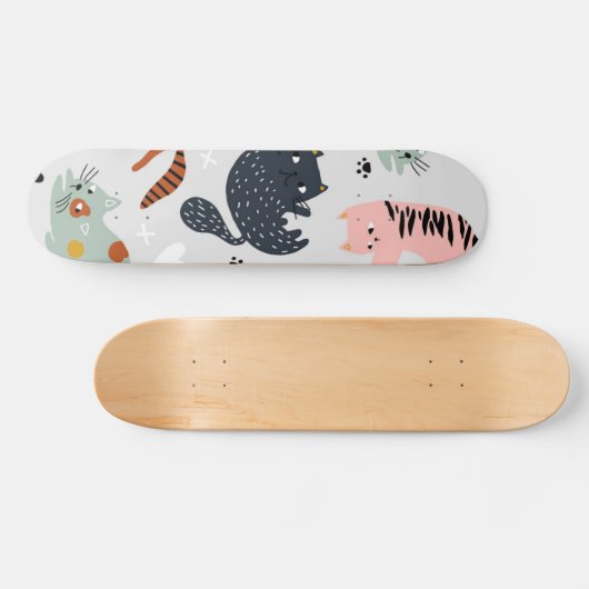 Katzenmuster Skateboard (Horizontal)