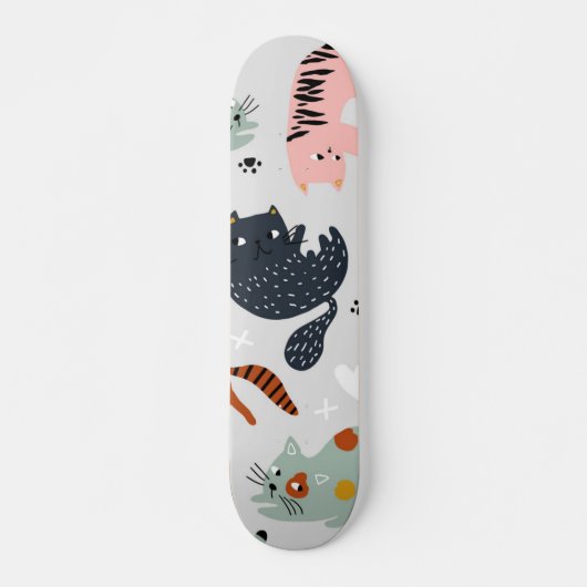 Katzenmuster Skateboard (Vorne)