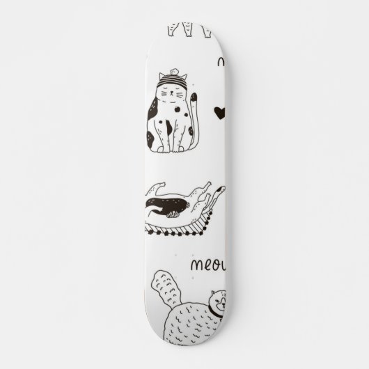 Katzenmuster Skateboard (Vorne)