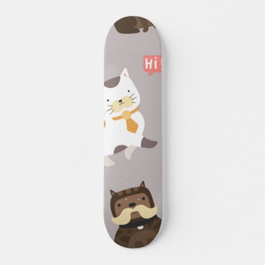 Katzenmuster Skateboard (Vorne)