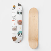 Katzenmuster Skateboard (Vorderseite)