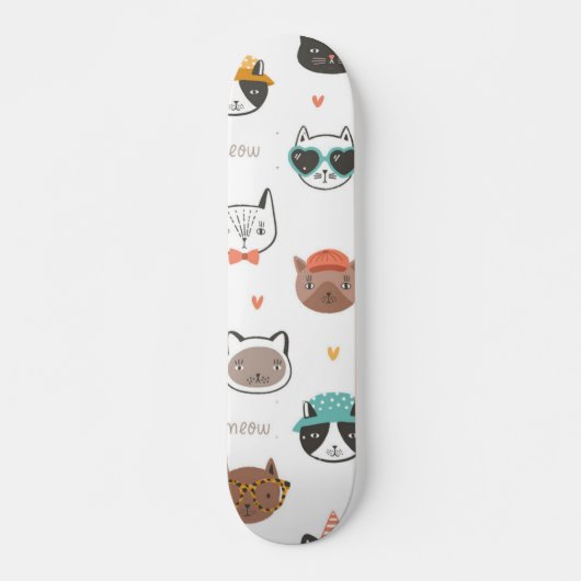Katzenmuster Skateboard (Vorne)