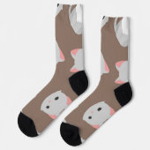 Katzenmuster Socken (Linkes Detail)