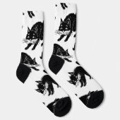 Katzenmuster Socken (Rechts)