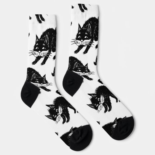 Katzenmuster Socken (Rechts)