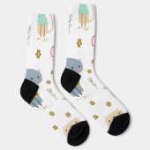 Katzenmuster Socken (Rechts)