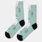 Katzenmuster Socken (Linkes Detail)