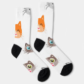 Katzenmuster Socken (Rechts)