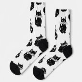 Katzenmuster Socken (Linkes Detail)