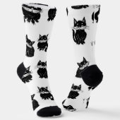 Katzenmuster Socken (Gewinkelt)
