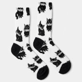 Katzenmuster Socken (Rechts)
