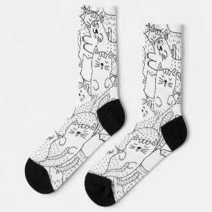 Katzenmuster Socken