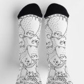Katzenmuster Socken (Oben)