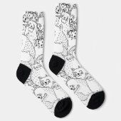 Katzenmuster Socken (Rechts)