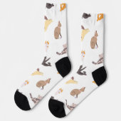 Katzenmuster Socken (Linkes Detail)