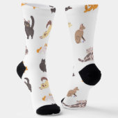 Katzenmuster Socken (Gewinkelt)