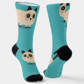 Katzenmuster Socken (Gewinkelt)
