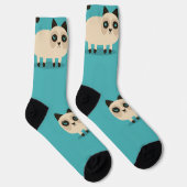 Katzenmuster Socken (Rechts)