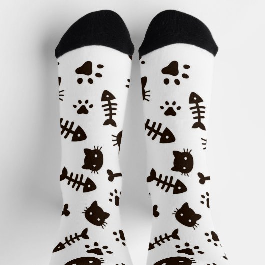Katzenmuster Socken (Oben)