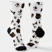 Katzenmuster Socken (Gewinkelt)