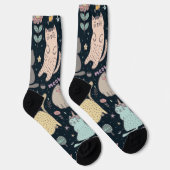 Katzenmuster Socken (Rechts)
