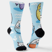 Katzenmuster Socken (Gewinkelt)