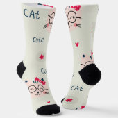 Katzenmuster Socken (Gewinkelt)