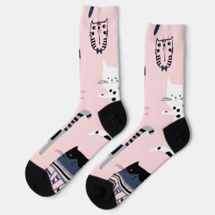 Katzenmuster Socken