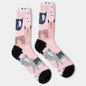 Katzenmuster Socken (Rechts)