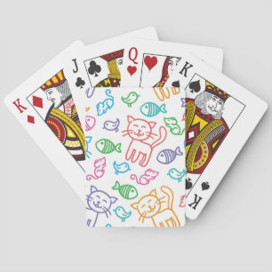 Katzenmuster Spielkarten