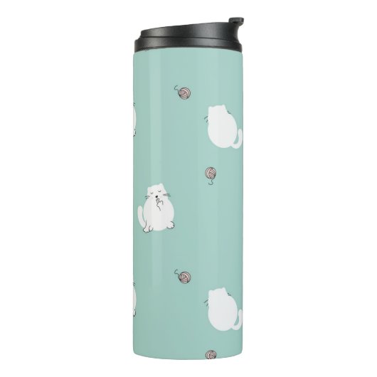 Katzenmuster Thermosbecher (Nach links gedreht)