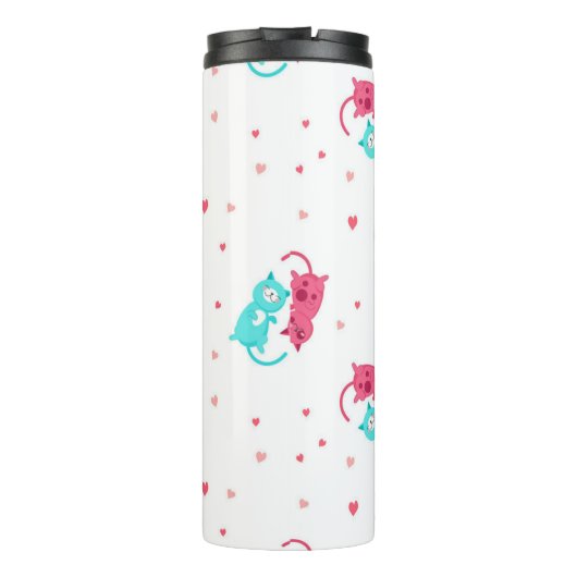 Katzenmuster Thermosbecher (Rückseite)