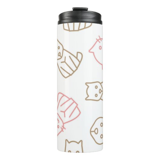 Katzenmuster Thermosbecher (Vorderseite)