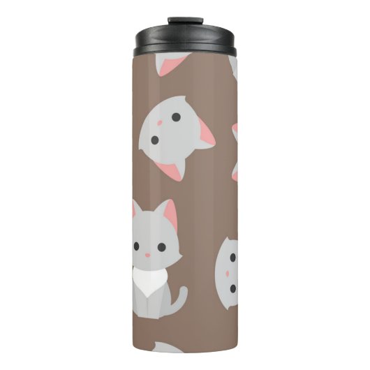 Katzenmuster Thermosbecher (Vorderseite)