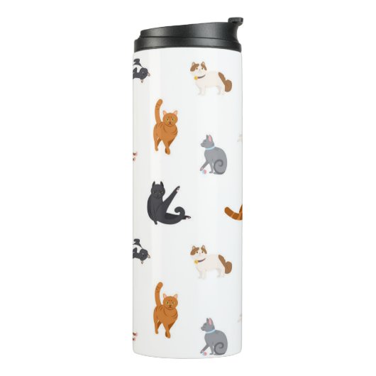 Katzenmuster Thermosbecher (Nach links gedreht)