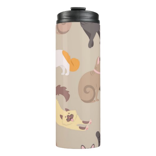 Katzenmuster Thermosbecher (Vorderseite)