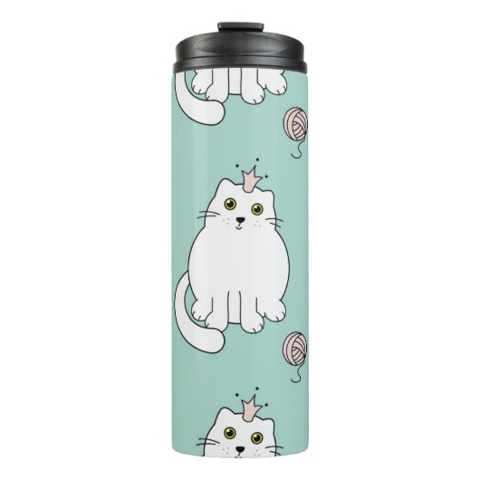 Katzenmuster Thermosbecher (Vorderseite)