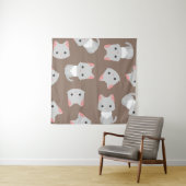 Katzenmuster Wandteppich (Beispiel (Horizontal))