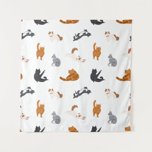 Katzenmuster Wandteppich (Vorderseite)