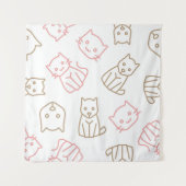 Katzenmuster Wandteppich (Vorderseite (Horizontal))