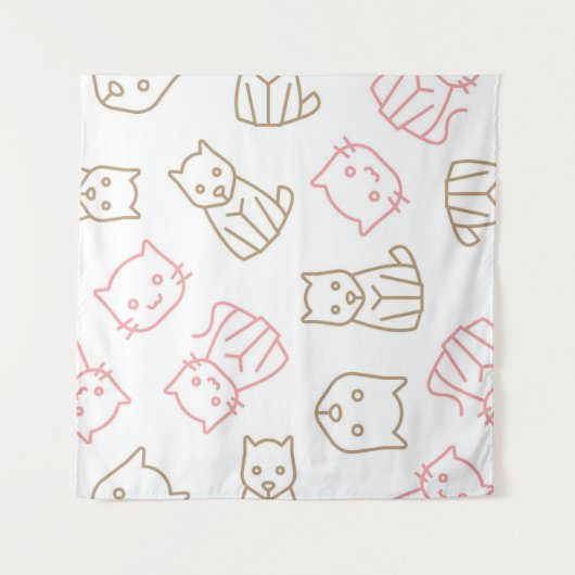 Katzenmuster Wandteppich (Vorderseite)