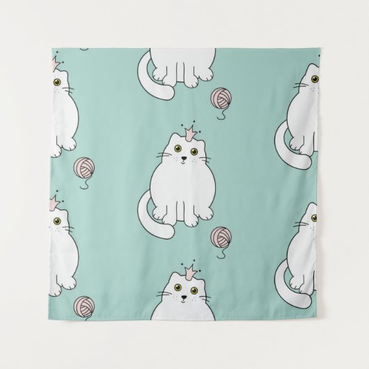 Katzenmuster Wandteppich (Vorderseite)