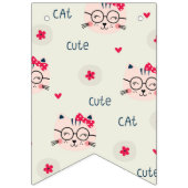 Katzenmuster Wimpelkette (Dritte Fahne)