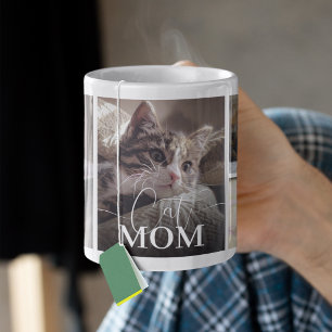 Katzenmutter 5 Foto-Collage Kaffeetasse