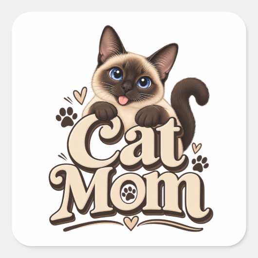 Katzenmutter Aufkleber | Lustiges Geschenk | Katze (Vorderseite)