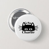 Katzenmutter benutzerdefinierter Katzenname Button (Vorne & Hinten)