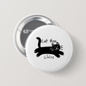 Katzenmutter benutzerdefinierter Katzenname Button (Vorne & Hinten)