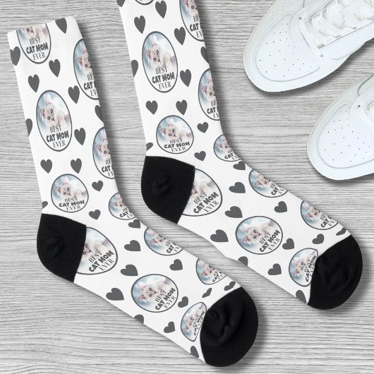 Katzenmutter Benutzerdefiniertes Foto Socken
