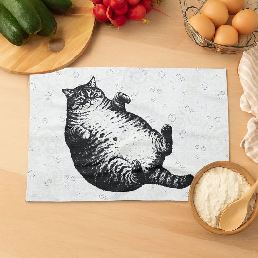 Katzenmutter bin ich, aber nur Haut und Knochen fü Geschirrtuch